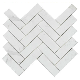 Australia Style Apartment Decoration Chevron White Marble Mosaic Tile