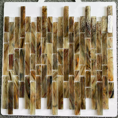 Foshan Decorative New Home Building Material Glossy Crystal Glass Mosaic