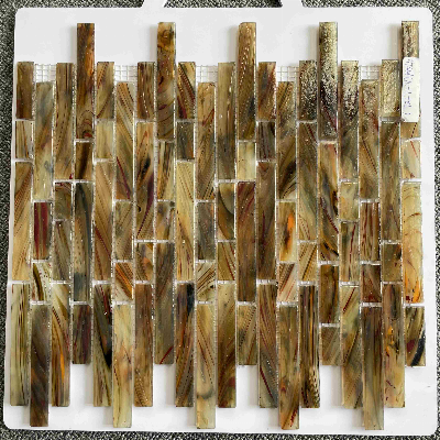 Foshan Decorative New Home Building Material Glossy Crystal Glass Mosaic