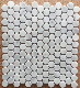 Low Price Selling Carrara White Penny Round Mosaic Marble Tile for Interior Floor and Wall, Bathroom and Shower manufacturer