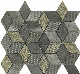 Rhombus Dark Gray Natural Marble Mosaic for Interior Design manufacturer