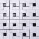  Mediterranean Style Anti-Skidding Black White Mosaic Wall Tiles