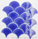 Dark Blue Fish Scale Ice Crack Mosaic for Swimming Pool Wall Floor