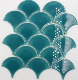 Dark Green Fish Scale Ice Crack Mosaic for Swimming Pool Wall Floor