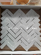 Bianco Carrara White Marble 1X3 Inch Herringbone Mosaic Backsplash