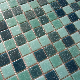 Home Decoration Living Room Bathroom Kitchen Swimming Pool Wall Tile Glass Stone Green Mosaic in Stocks (H420092) manufacturer