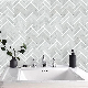  Fish Scale Carrara White Marble Mosaic for Bathroom Wall Tile