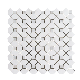  Popular Mixed Marble Mosaic Carrara and Dolomiti White Marble Mixed Mosaic Tiles