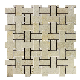 Crema Marfil Beige Color Basketwave Design Marble Mosaic Tiles manufacturer