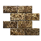 Cheap Price Dark Emperador Marble 3X6 Brick with Bevel Mosaic Tiles manufacturer