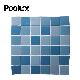 Poolux New Product Outdoor Classic Modern Non-Slip Square Light Sky Blue 300*300mm 6mm Thickness Swimming Pool Mosaic Tile