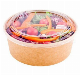  500ml 16oz Eco-Friendly Kraft Salad Box Bowl Fast Food Paper Lunch Bowl Customized Printing