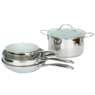 Cooking Tool Stainless Steel 5PCS Cookware Sets Ceramic Clay Cooking Ware Set Pot