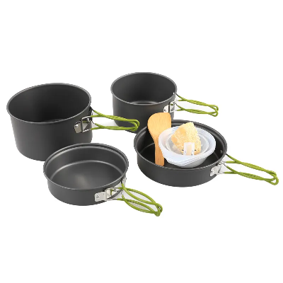 Outdoor Pot Portable Aluminum Alloy Cookware Set Picnic Barbecue Camping Cookware