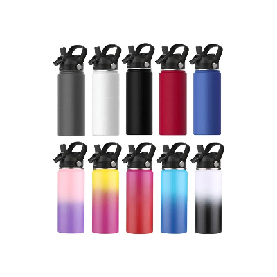 32oz Stainless Steel 18/8 Wide Mouth Sports Bottle with Leakproof Lids
