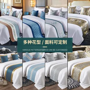 Luxury Hotel Bed Runner and Cushion for Linen Decoration