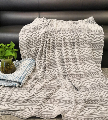 3D Back Print Flannel Fleece with Cutting Carving Design for Baby Blanket