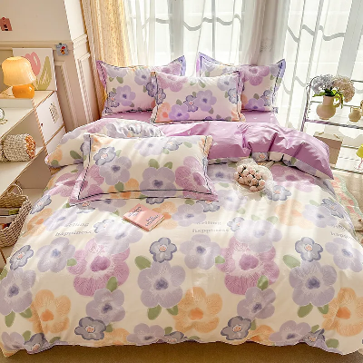 Soft Comfortable Quilt Bedding Set King, Luxury Bedsheets Bedding Sets, Bedding Set