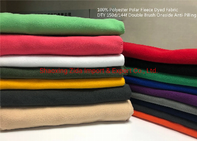 100% Polyester DTY150d/144f Polar Fleece Double Side Brush One Side Anti-Pilling