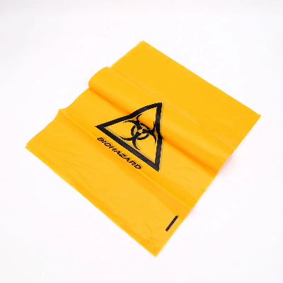 Medical Plastic Yellow/ Red/ Customized Biohazard Garbage Waste Bag for Hospital Clinic
