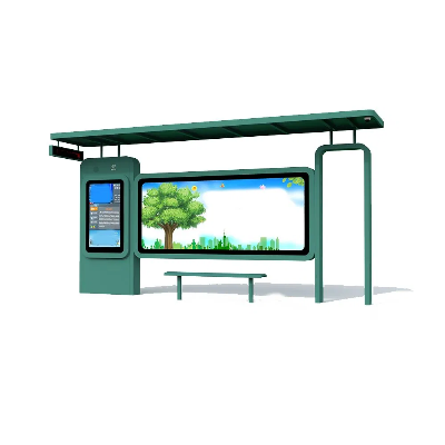 Cheap Popular Customized Size Signage Bus Shelter with Scrolling Light Box