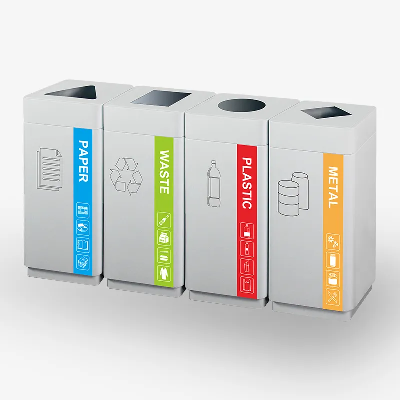 OEM Design Separate Waste Classification Bins Indoor Eco-Friendly Recycle Trash Can