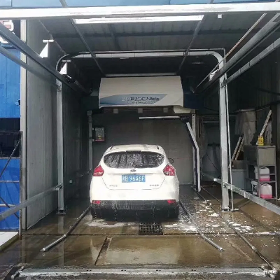 qingdao risense full automatic tunnel car wash equipment 7 brushes for sale