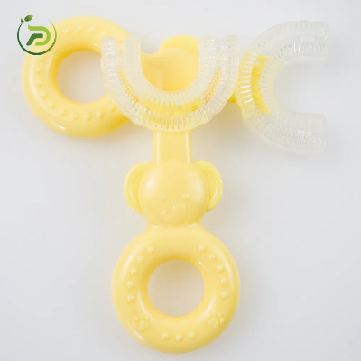 Kids U Shaped Toothbrush Children 360 Manual Travel Logo Baby Silicone Kids Toothbrush