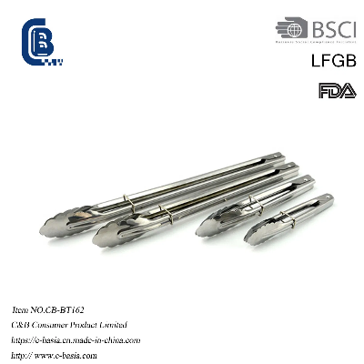 Stainless Steel BBQ Grill Utensils Kitchen Cooking Salad Serving Food Tong, Kitchenware 2