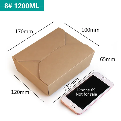 Disposable Take out Salad Box Food Packaging Cardboard Boxes Take Away Paper Container