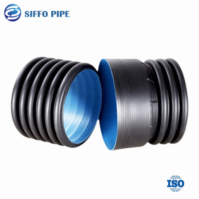 Manufacturer Sn8 Black HDPE Double Wall Corrugated Pipe PE Sewerage HDPE Pipe Drainage System Pipe