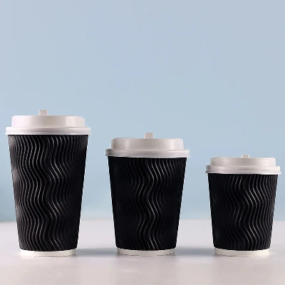 Ripple Wall Corrugated Cups Disposable Cup for Coffee Tea