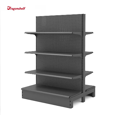 Gondola Shelving Supermarket Shelves Metal Clothing Store Black Display Rack
