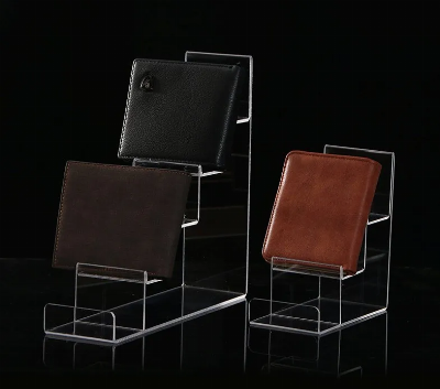 Custom Clear Acrylic Wallet Display Holder Display Rack for Shop