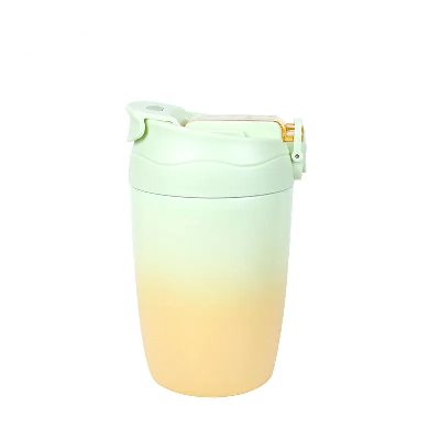 Portable BPA Free Tumbler Double Wall Stainless Steel Straw Plastic Water Bottle