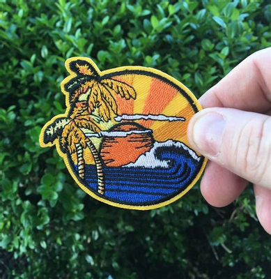 Manufacture Personalized Logo Cute Round Shape Embroidery Patch 3D Iron on Patches Custom