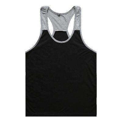Fashion Hot Sale Men′s Plain Sports Active Fitness Singlets Tank-Tops