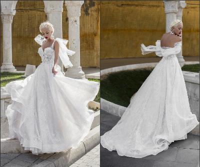 Lace Mermaid Wedding Gown Corset Custom Bridal Wedding Dress N1603