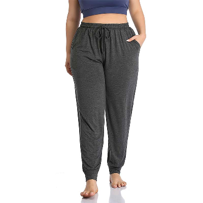 High Quality Skinny Fit Sports Joggers Women Tapered Cotton Drawstrings Sweat Pants