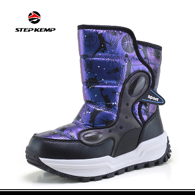 Girls Boys Cold Weather Outdoor Warm Waterproof Winter Snow Boots Ex-23h8186