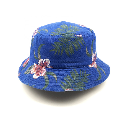 Fashion Double Sided Floral Print Ladies Summer Printing Fishing and Bucket Hat
