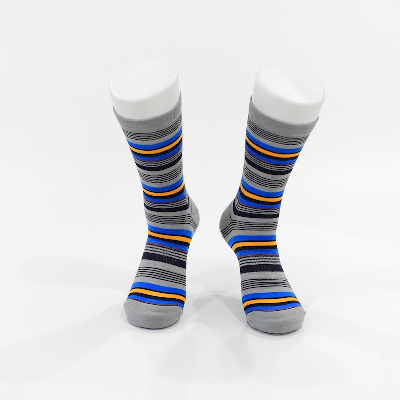 191079sk- Hot-Selling Classic Stripe Fashion Cotton Dress Funky Calf Soft Men Socks