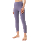  Hot Selling Seamless Front Fitness Sports Pants Gym Butt Lift Capris Athletic Dance Leggings Running Active Tights with Pockets on Back Waist