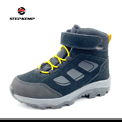 Kids Snow Boots Boys Black Outdoor Waterproof Warm Hiking Sneaker Ex-23h8122