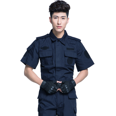 Short Sleeve Black Private Suit Shirt Security Clothing Security Guard Uniforms