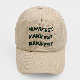  High Quality Private Label 6 Panel Dad Hat 100% Cotton Letter Embroidered Baseball Cap
