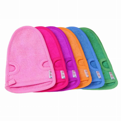 Bamboo Custom Logo Turkish Bath Exfoliating Mitt Glove for Man and Women