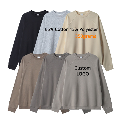 High Quality Men Sweatshirts Casual Crewneck Heavyweight Blank Sweatshirt Custom Logo Gym Sweatshirt