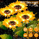 LED Light Outdoor Decoration Garden Landscape Ground Lamp for Walkway Garden Sunflower Solar Light manufacturer