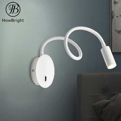 Interior Goose Neck Wall Lamp LED Bedside Light Mounted Adjustable Wall Light